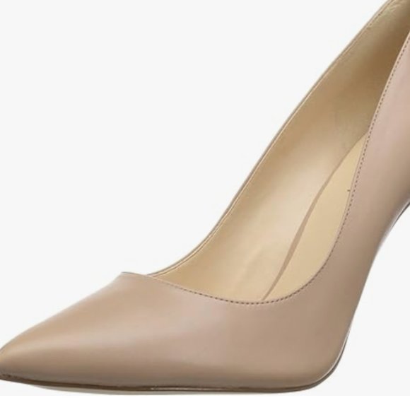 NEW Nine West Womens Tatiana Pointy Toe Pump Leather barely nude sz 6.5 - Picture 8 of 8